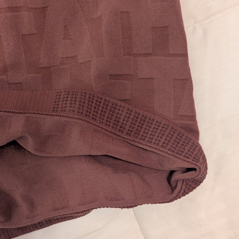 Athleta Momentum Monogram Seamless Long Sleeve Top Brown Size L - Picture 3 of 8